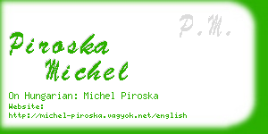 piroska michel business card